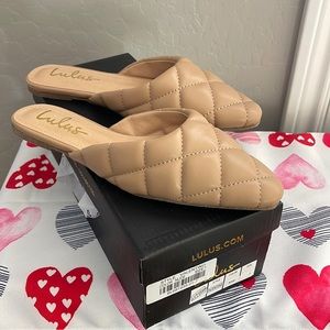Lulus quilted flats nude